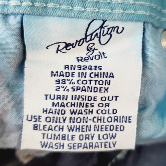 Revolution by Revolt Skinny Tie Dye Pants Sz 5 NWT - Picture 7 of 9